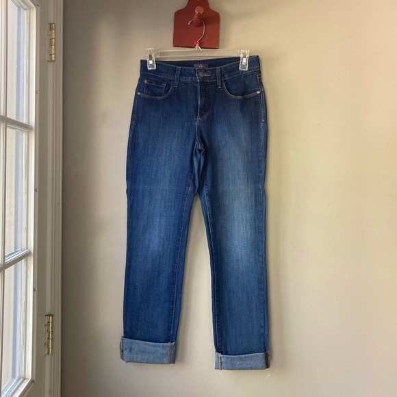 NYDJ Denim - NYDJ Medium Wash Denim Boot Cut Cuff Jeans 2